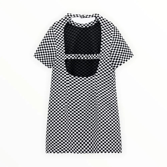 ZARA | Black and White | Check Short Dress - Picture 4 of 9